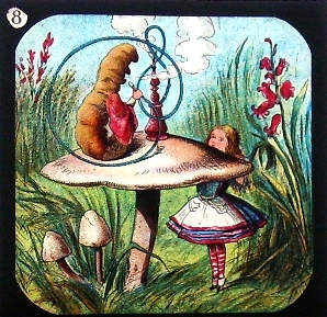 Alice in Wonderland - magic lantern slide